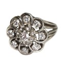 spectacular inel Belle Epoque - aur 18k si diamante 0,71 ct - Franta 