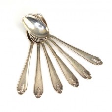 serviciu de 6 lingurite pentru desert - Art Deco - argint - atelier suedez - 1937 serviciu de 6 lingurite pentru desert - Art Deco - argint - atelier suedez - 1937