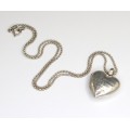 colier cu pandant locket - citat Blaise Pascal - argint - Marea Britanie