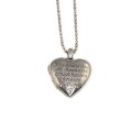 colier cu pandant locket - citat Blaise Pascal - argint - Marea Britanie