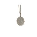 colier cu elegant pandant locket - argint - Marea Britanie