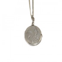 colier cu elegant pandant locket - argint - Marea Britanie