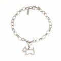 bratara Agatha Paris cu charm Scottie - argint rodiat - Franta