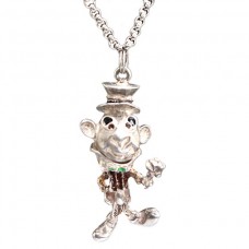 colier cu inedit pandant Jiminy Cricket - argint emailat - Italia colier cu inedit pandant Jiminy Cricket - argint emailat - Italia
