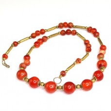 Vechi colier tribal afgan - agate carnelian & alpaca Vechi colier tribal afgan - agate carnelian & alpaca