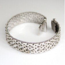 Impresionantă brățară - Wide Mesh - argint rodiat - atelier european Impresionantă brățară - Wide Mesh - argint rodiat - atelier european