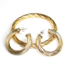 Elegant set de bijuterii din argint vermeil |  " Twist " |   Italia Elegant set de bijuterii din argint vermeil |  " Twist " |   Italia