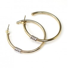eleganti cercei Hoop - argint aurit - Italia eleganti cercei Hoop - argint aurit - Italia
