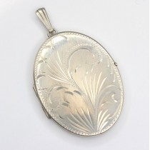 Pandant locket - Victorian Revival - argint - Marea Britanie anii '70