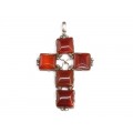 Pandant religios Skonvirke - argint si carnelian - cca 1910 Danemarca