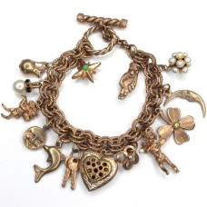 Veche bratara porte-bonheur - rolled gold - Marea Britanie Veche bratara porte-bonheur - rolled gold - Marea Britanie