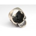 spectaculos inel statement - Skull - argint si zirconii negre - Platadepalo - Spania