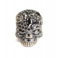 spectaculos inel statement - Skull - argint si zirconii negre - Platadepalo - Spania