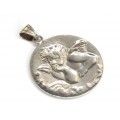 Pandant-medalion romantic - Amoras - argint