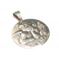Pandant-medalion romantic - Amoras - argint