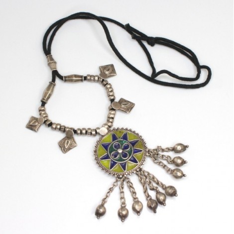 Vechi colier hindus cu amuleta Mandala - Banjara - Rajasthan