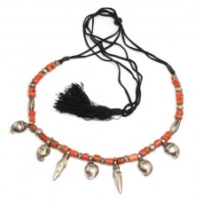 Vechi colier etnic Banjara - argint si coral natural - Rajasthan Vechi colier etnic Banjara - argint si coral natural - Rajasthan
