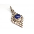 Pandant indo-persan - argint & lapis lazuli - Afganistan