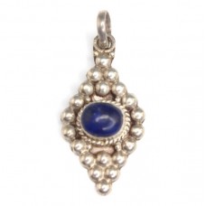 Pandant indo-persan - argint & lapis lazuli - Afganistan