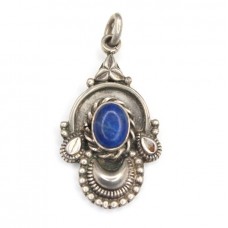 Pandant indo-persan - argint & lapis lazuli - Afganistan Pandant indo-persan - argint & lapis lazuli - Afganistan