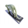 Statueta Art Deco - Pantera - spelter calaminat & marmura - cca 1920 Franta