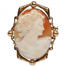 Impresionanta camee victoriana Habillé - aur 18k - Marea Britanie cca 1900 Impresionanta camee victoriana Habillé - aur 18k - Marea Britanie cca 1900