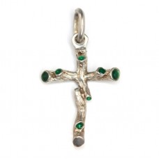 Pandant religios modernist - argint & email - Italia cca 1950 Pandant religios modernist - argint & email - Italia cca 1950
