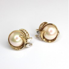 Superbi cercei clips - Majorica - perle & argint vermeil - Spania Superbi cercei clips - Majorica - perle & argint vermeil - Spania