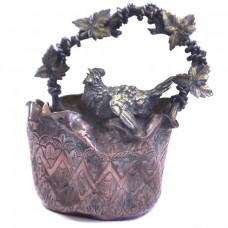 Cache-pot Art Nouveau - metaloplastie in cupru si alama - Franta cca 1900 Cache-pot Art Nouveau - metaloplastie in cupru si alama - Franta cca 1900