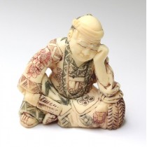 Netsuke sculptat in fildes natural - perioada Meiji - Japonia