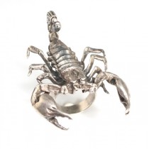 Impozant inel statement - Scorpion - manufactura in argint - Indonezia