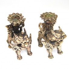Pereche de sfesnice Feng Shui - Pixiu Qilin - China cca 1900 Pereche de sfesnice Feng Shui - Pixiu Qilin - China cca 1900