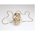 Colier cu pandant Fabergé - argint emailat & citrin - colectia Heritage