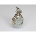 Spectaculos pandant Fabergé - argint emailat & piatra lunii - colectia Heritage