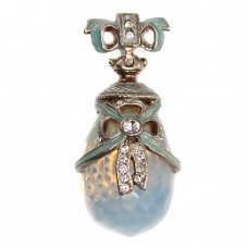Spectaculos pandant Fabergé - argint emailat & piatra lunii - colectia Heritage Spectaculos pandant Fabergé - argint emailat & piatra lunii - colectia Heritage