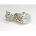 Spectaculos pandant Fabergé - argint emailat & piatra lunii - colectia Heritage