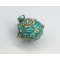 Pandantiv locket Fabergé - Royal Turquoise - argint aurit si emailat - colectia Heritage