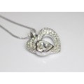 Colier romantic Swarovski - Open Heart - Austria