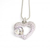 Colier romantic Swarovski - Open Heart - Austria