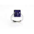 Inel cocktail Swarovski - " Tanzanite Crystal " - Austria