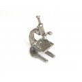 Miniatura din argint - Microscop stiintific - manufactura de atelier italian