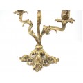 Pereche de sfesnice - maniera Louis XV - bronz patinat - cca 1900 Franta