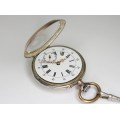 Ceas de buzunar din argint - Remontoir Cylindre 6 rubis - cca 1900