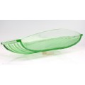 Fructiera Art Deco - Bohemia Uranium Glass - cca.1930 Austria