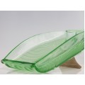 Fructiera Art Deco - Bohemia Uranium Glass - cca.1930 Austria