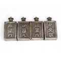 Vechi ansamblu de sticlute medicinale chinezesti | argint | secol XIX