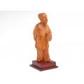 Statuetă sculptată în lemn de cișmir - Zhang Sanfeng - cca. 1960 China