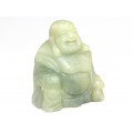 Statuetă sculptată în jad serpentin - Budai ( Buddha Hotei ) - China cca.1960