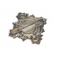 Veche broșă-amuletă Sfântul Anton | alamă argintată | cca. 1900 atelier Stefano Johnson - Milano