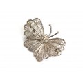 Veche broșă din argint filigranat | Fluture | - Italia cca.1930